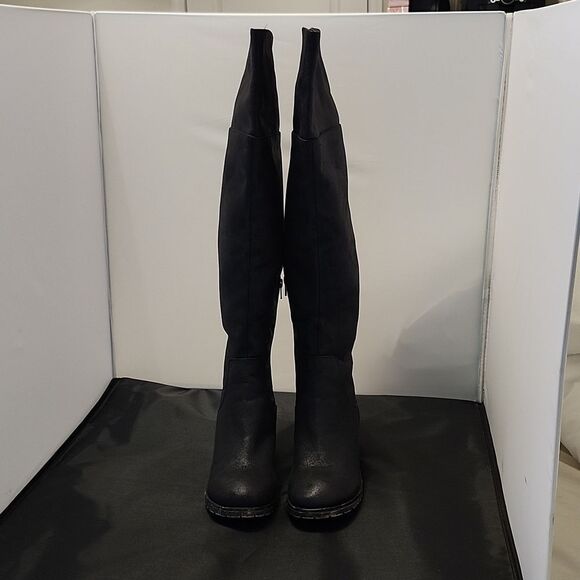 SO BY KOHL'S EXTRA WIDE CALF STACKED HEEL OVER THE KNEE BOOTS - Picture 3 of 14